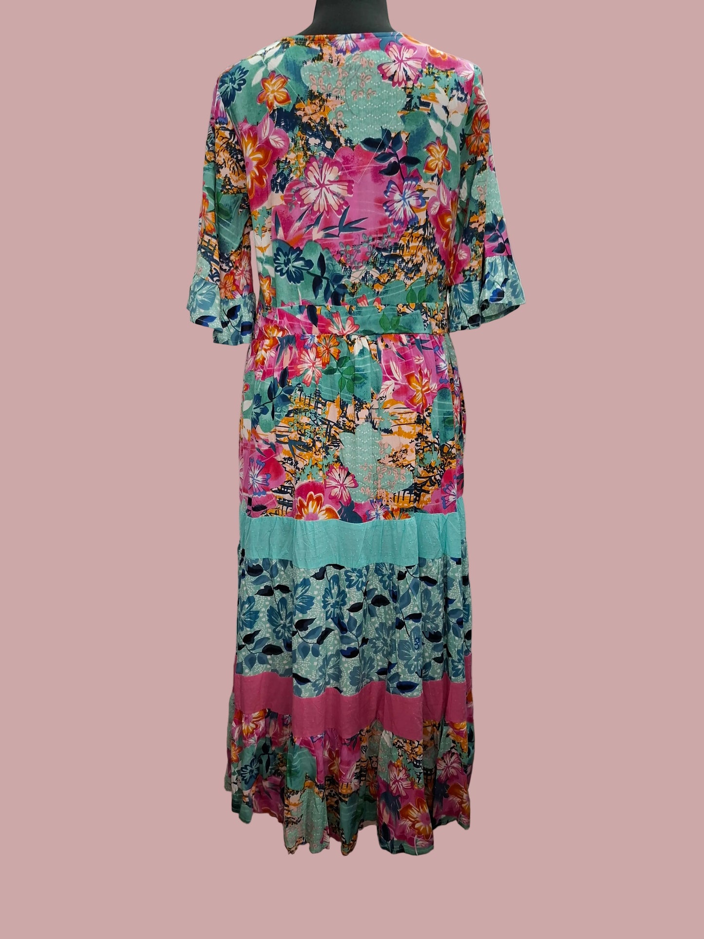 Maxi Dress in Cotone Organico "No-Stiro"