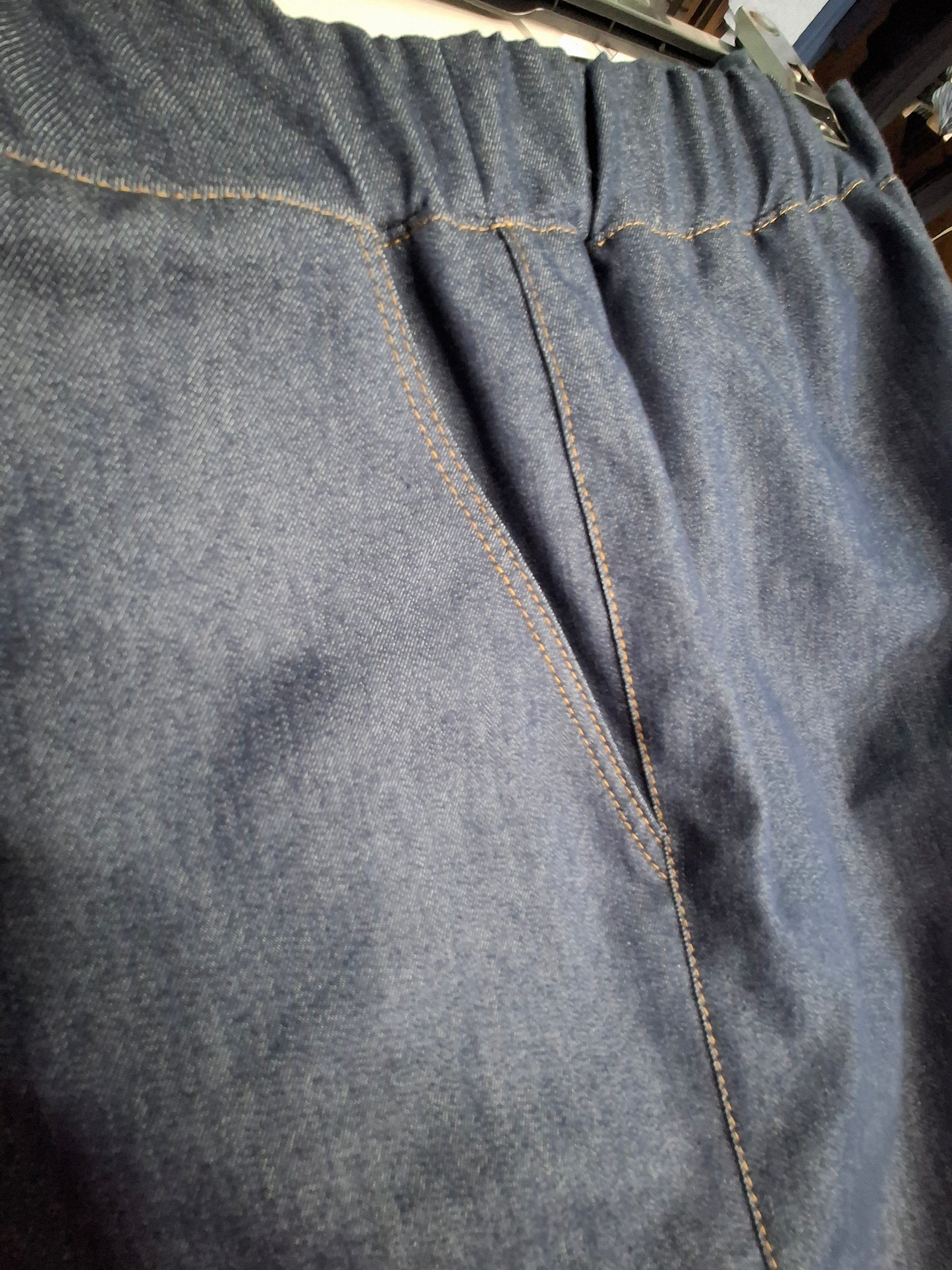 Pantapalazzo in Denim Blu Scuro