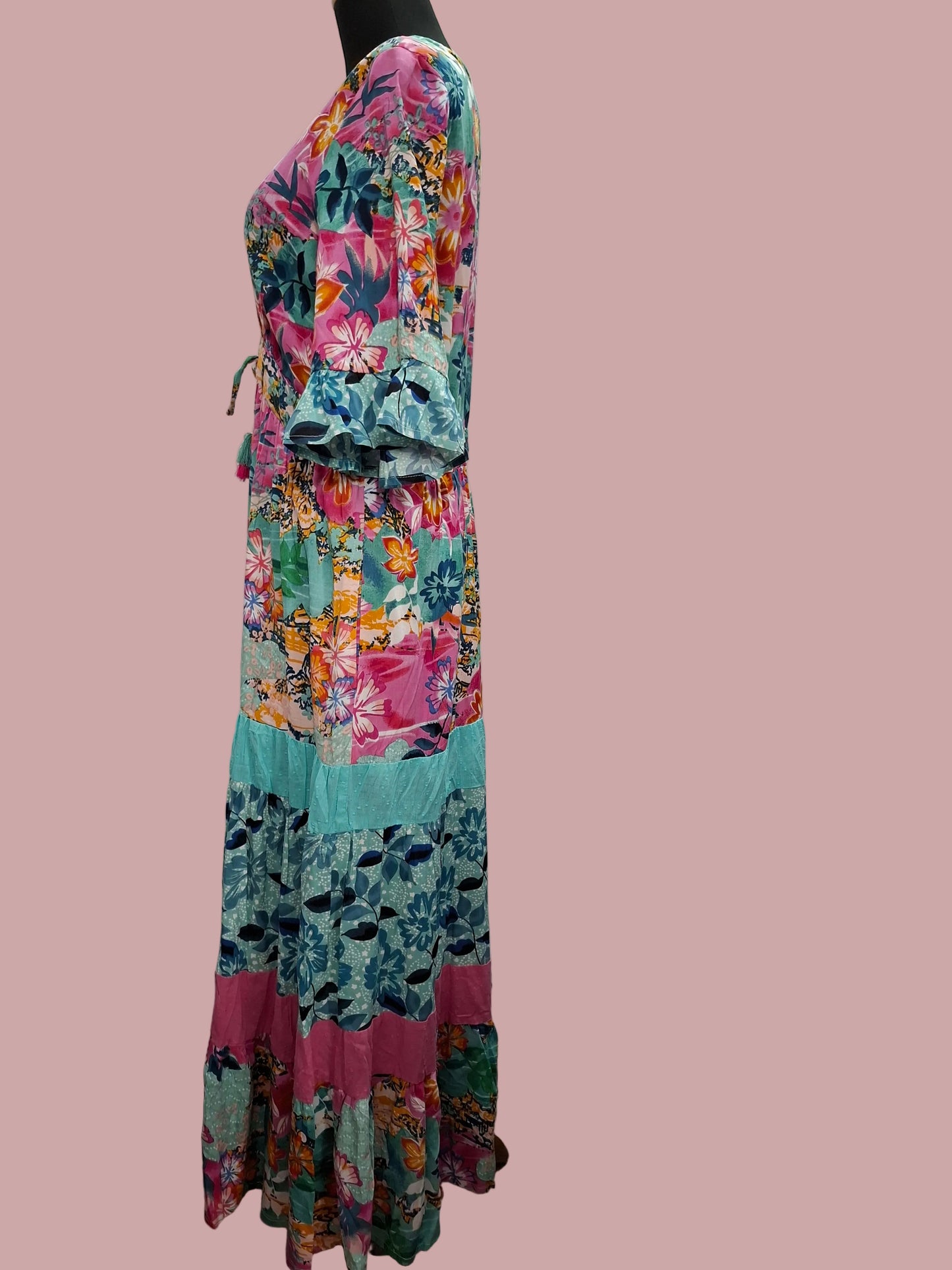 Maxi Dress in Cotone Organico "No-Stiro"
