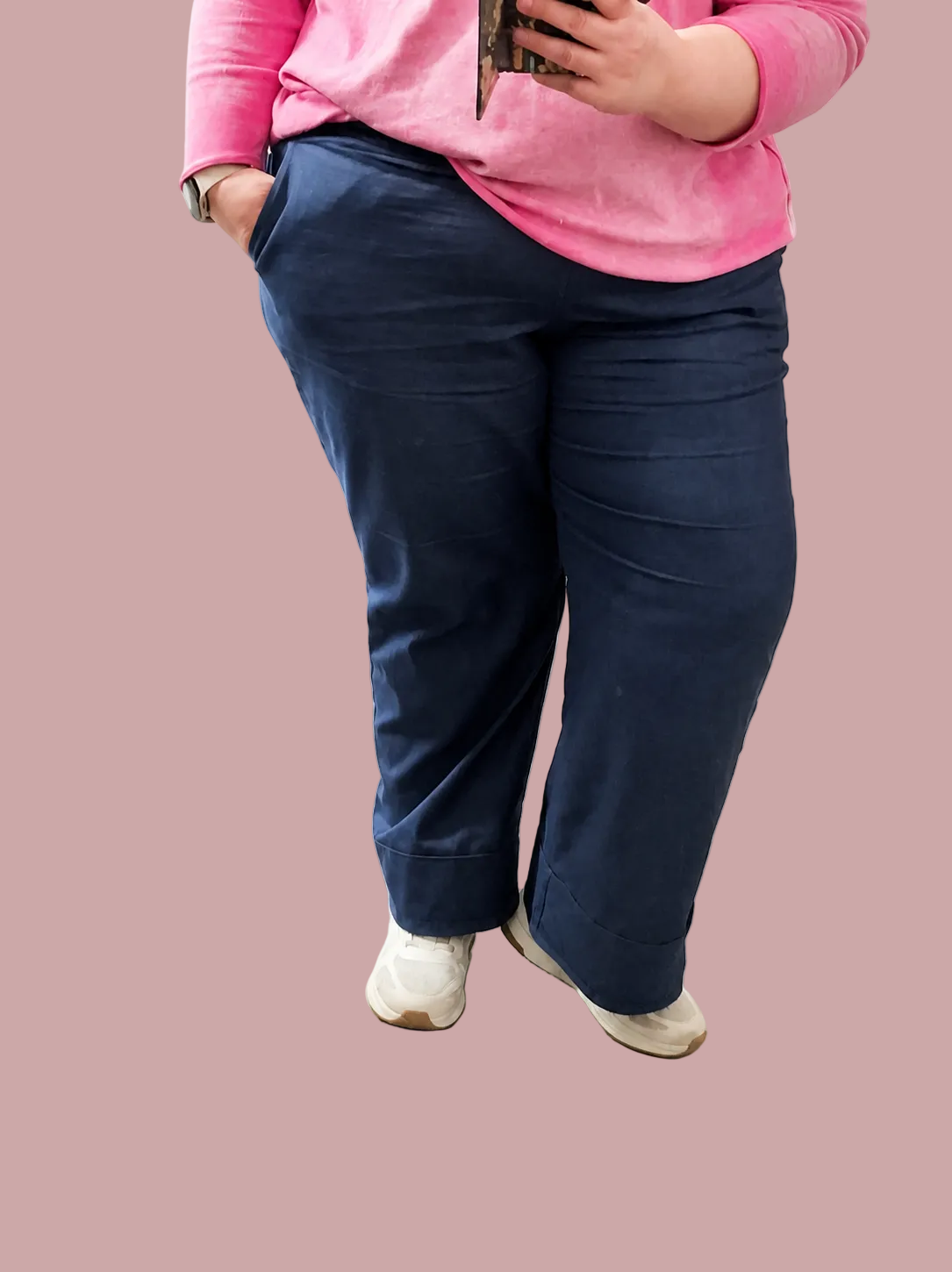 Pantapalazzo in Denim Blu Scuro