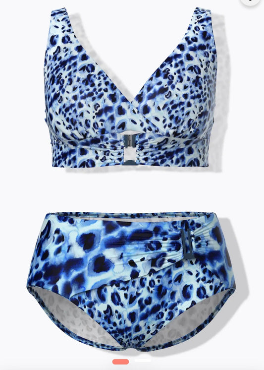 Bikini, fantasia animalier, coppe morbide, spalline regolabili