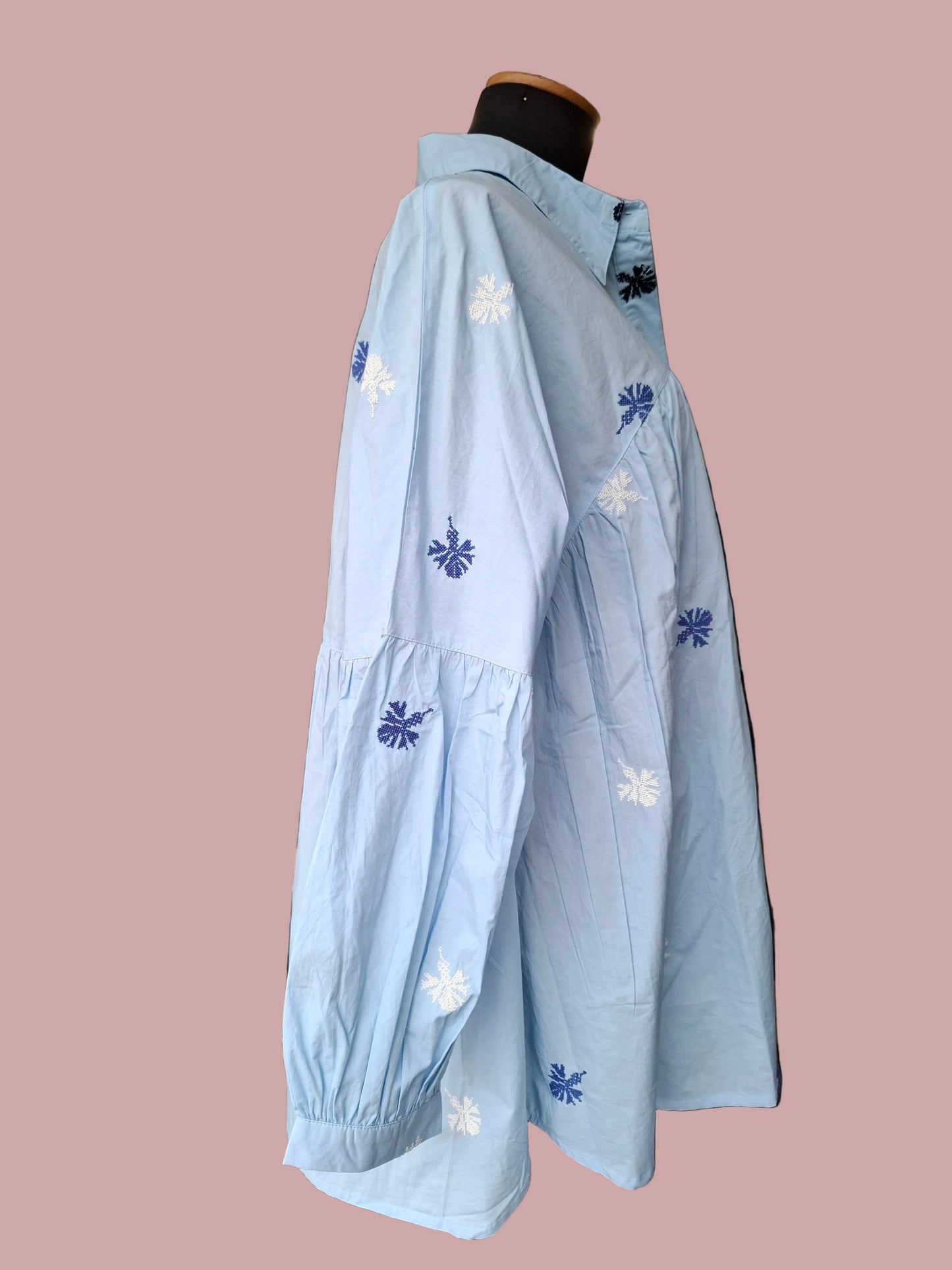 Camicia Oversize in Cotone Ricamato